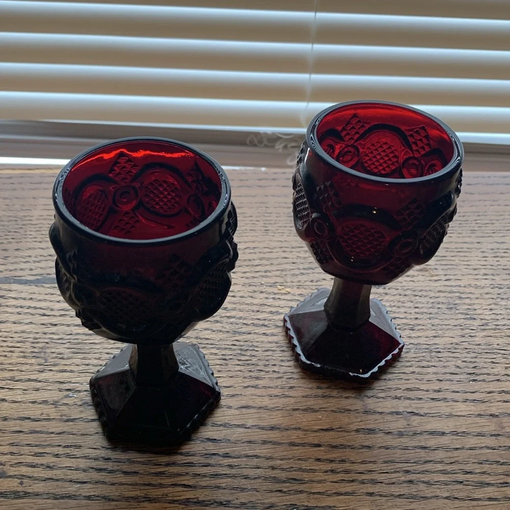 Set of Goblets Avon Ruby Red